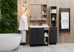 Тумба напольная Onika Тимбер 80.10 серый мат./дуб сонома (108046)