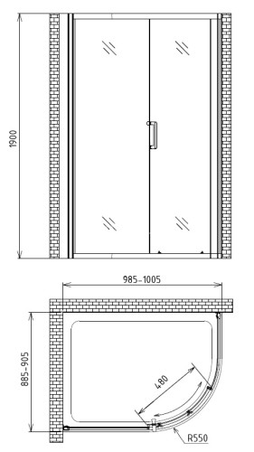 Душевой уголок Gemy Victoria S30191