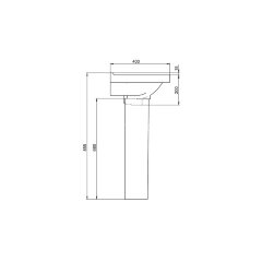 Пьедестал для раковины Santeri Визит, белый (1.3605.3.S00.00B.0)