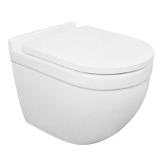 Унитаз подвесной Azario Fora 520х360х410 безободковый, смыв &quot;Торнадо&quot;, в комплекте быстросьемным с с