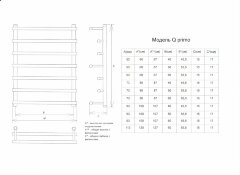 Полотенцесушитель электрический ДВИН Q Primo Electro лесенка 80/50, ТЭН справа, полированный (462708