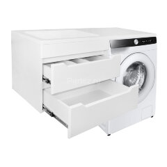 Комплект тумба Loranto Палермо 120/2 подвесная, под стиральную машинку (60), с раковиной Изабелла 12