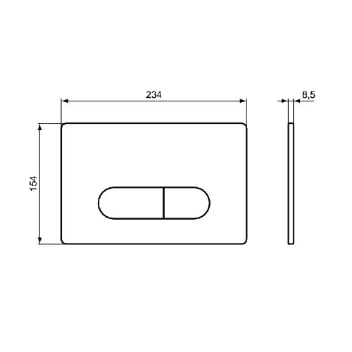Кнопка смыва Ideal Standard OLEAS M1, хром (R0115AA)