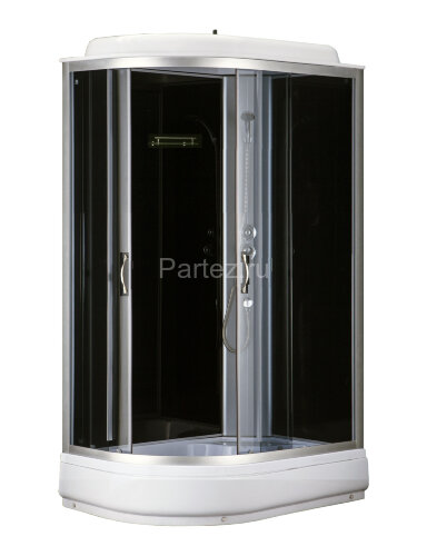 Душевая кабина LORANTO 120х80х215 правосторонняя, поддон 20 см, прозрачное стекло 4 мм, черная (CS-66120-20 R G)