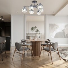 Потолочная люстра Arte Milano 339354/6 CR+BK