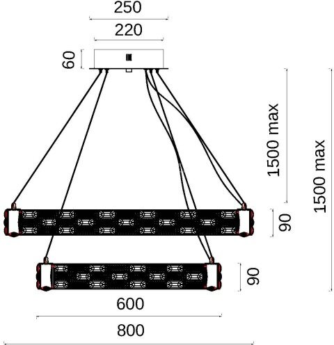 Подвесная люстра Fluorite FL1052-20P