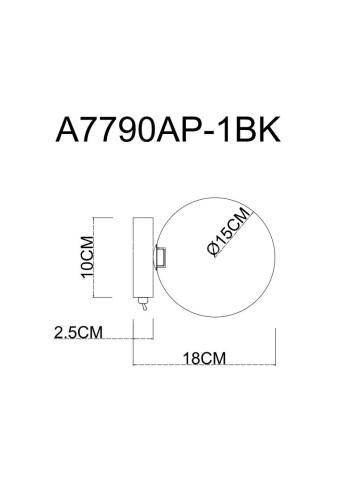 Бра Arte Lamp A7790AP-1BK