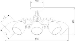 Потолочная люстра Eurosvet 30026/8 золото