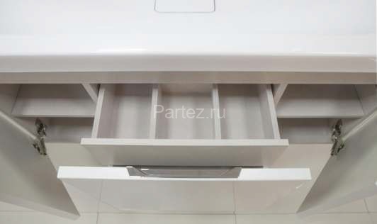 Тумба под раковину AQUATON Шерилл 105 подвесная, белая (1A206301SH010)