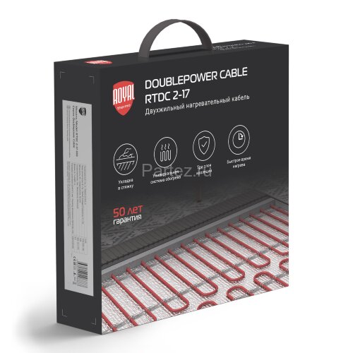 Кабель нагревательный Royal Thermo RTDC 2-17-1000 с терморегулятором RTO-16