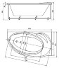 Ванна акриловая AZARIO PAOLINA асимметричная 170*97 см, правосторонняя (AV.0071170)
