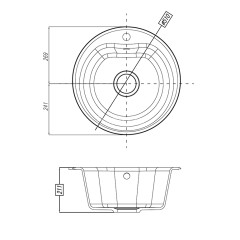 Кухонная мойка AQUATON Мида, цвет терракотовый (1A712732MD270)