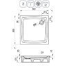 Поддон для душа Ravak Galaxy/Perseus EX акриловый 80х80 Белый (A024401310)