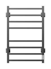 Полотенцесушитель электрический ДВИН L plaza neo 80/50 К диммер квадрат, чёрный матовый (46567591792