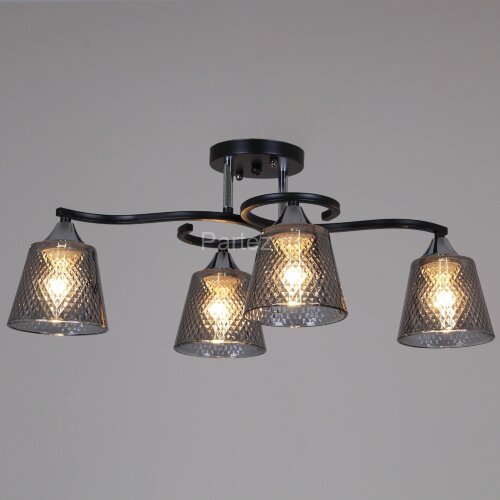 Потолочная люстра Reluce 06089-0.3-04 BK+CR