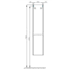 Пенал подвесной AQUATON НОРТОН левый, белый (1A249403NT01L)