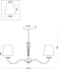Потолочная люстра Freya FR2027PL-05BS