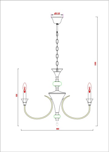 Подвесная люстра Arte Lamp A4094LM-6WH