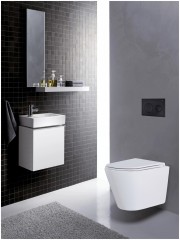Сет AZARIO инсталляция с панелью смыва + унитаз Teramo( круглый) с сидением микролифт +клавиша черна