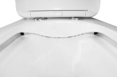 Унитаз-моноблок Azario Lodi 350х665х750 напольный, безободковый, горизонтальный слив, сиденье дюропл