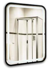 Зеркало AZARIO Мальта-лофт 600х800 c подсветкой и диммером, сенсорный выключатель, рама пластик (LED