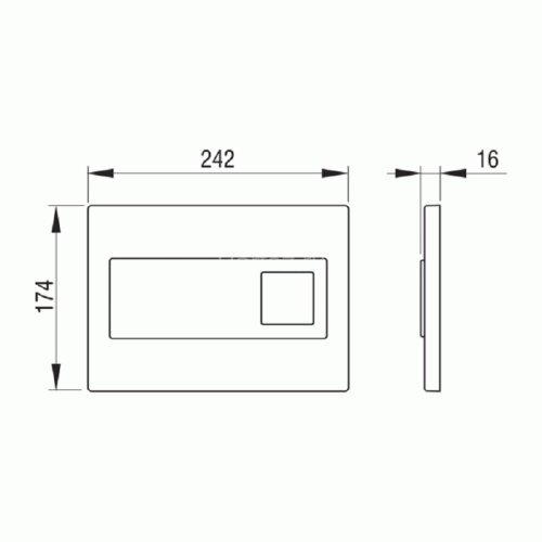 Кнопка смыва Pestan DIAMOND, черный (40006366)