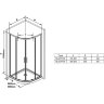 Душевой уголок Ravak Blix Slim 80x80 BLSCP4-80 профиль хром