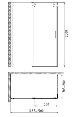 Душевой уголок Gemy Modern Gent S25191B-A6-80