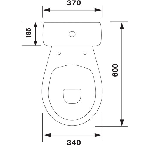 Унитаз-компакт Суперкомпакт Стандарт косой выпуск, с сиденьем, белый (44901130022)