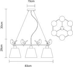 Подвесная люстра Arte Lamp A4289LM-6WH