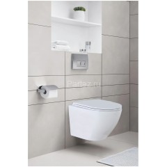 Сет AZARIO: инсталляция с панелью смыва, унитаз Grado N с сиденьем микролифт, белая клавиша смыва (A