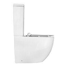 Унитаз-компакт Azario Mitta 620х340х810 напольный, безободковый, в комплекте с сиденьем микролифт (A