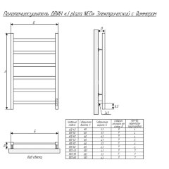 Полотенцесушитель электрический ДВИН J plaza neo 60/40 К диммер, квадрат, полированный (465776384568