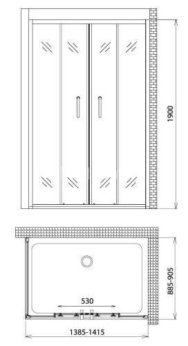 Душевой уголок Gemy Victoria S30192E-A90