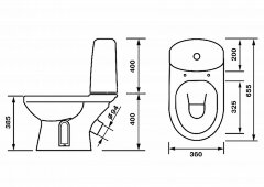 Унитаз-компакт Эльдорадо Премиум, сиденье с микролифтом, белый (41301130055)