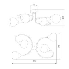 Потолочная люстра Eurosvet 30136/4 хром