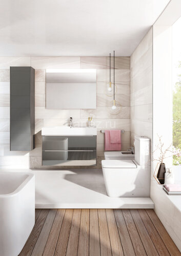 INSPIRA SQUARE Низ к унитазу напольный, двойной выпуск, квадратный, 645 мм