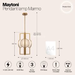Потолочная люстра Maytoni MOD099PL-03G