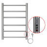 Полотенцесушитель электрический AZARIO PARMA 400/600 6 секций, диммер справа, хром (AZ10846)