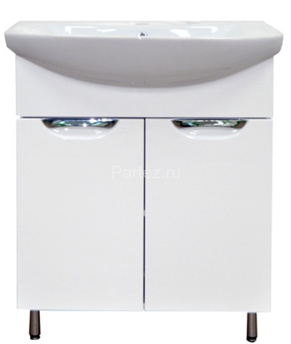 Комплект тумба напольная Loranto Стил-70 70х85х31 с раковиной Балтика 70, белая (CS00067858)
