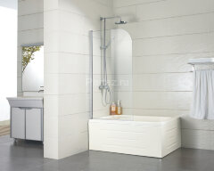 Шторка для ванны распашная Azario Merrit 80х140 цвет профиля серебро (AZ-NF6211 800)