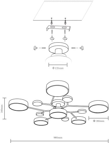 Потолочная люстра Velante 446-207-06