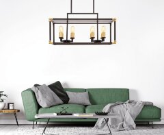 Подвесная люстра Lumina Deco LDP 1140-8 BK+MD