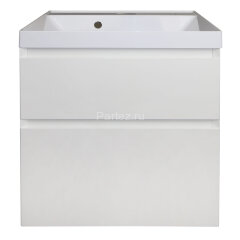 Комплект тумба Azario Velluto 60 600х450х660 подвесная, с раковиной Slim 60, белый матовый (CS000886