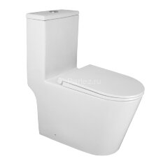 Унитаз-моноблок Azario Scala 360х690х790 безободковый, слив "Торнадо", с быстросъемным сиденьем микр