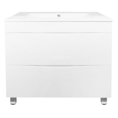 Комплект тумба Loranto Santorini 70 710х460х810 напольная, с раковиной Leon, Белый Глянец (CS0008697