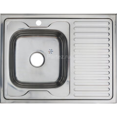 Мойка 8060 L MELANA 0,6/160 накладная прямоугольная с сифоном (016/2 L *10)