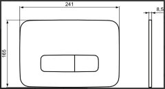 Клавиша смыва Ideal Standard PROSYS OLEAS механическая, серый (R0459A5)