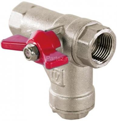 Кран шаровой с прямым фильтром 1/2" в-в баб. VALTEC