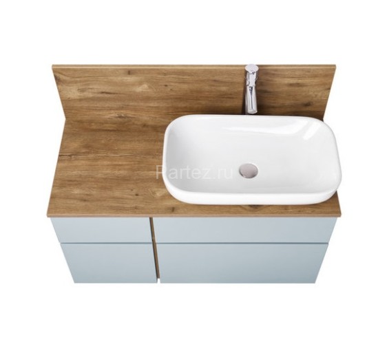 Тумба под раковину AQUATON Мишель 80 NEW подвесная, без столешницы Дуб Рустикальный/Фьорд (1A256801M